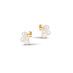 �restikker Studs Mae - Gold Pearl