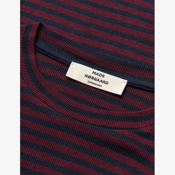 2x2 Cotton Stripe Tuba Tee LS - Sky Captain/Winetasting